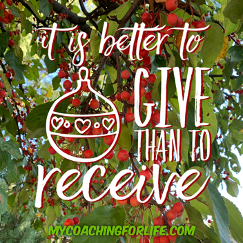 I grew up hearing, “It’s better to give than to receive”.  Giving can be a wonderful thing, especially when we give wholeheartedly, not expecting mere things to do the work of love, friendship and caring.    The beauty of aging is knowing that it is not things or experiences that are the gift.  It is the love and respect you have for the receiver that becomes the gift.  What is between you, family and friends is the gift.  The wrapped gifts are symbols, and they are wonderful, especially when wrapped with joy and friendship, shared family, love and memories. Implied in the ribbons and paper is hope for continued meetings and memories. The past, present and future is in any and every gift, wrapped, written or spoken.  Enjoy knowing that THAT is the perfect gift.
